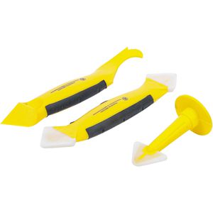 BGS-technic Fugenmesser 85213, Set, 3-teilig, mit Fugenglätter, aus Kunststoff, für Silikonfugen