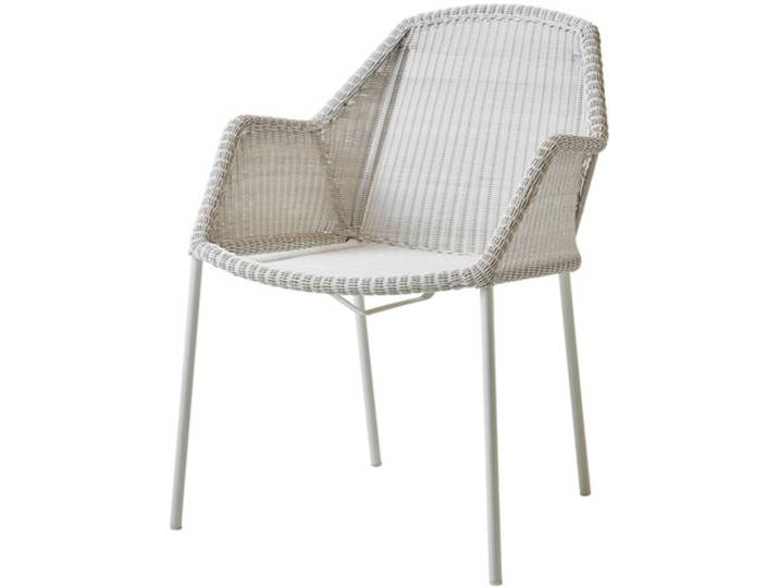 Stapel-Stuhl Breeze Cane-line weiß, Designer Christina Strand, Niels Hvass, 60x83x62 cm