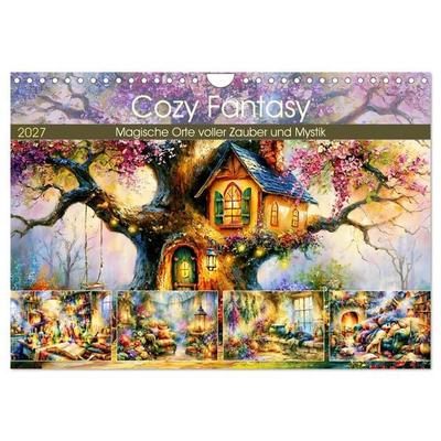 Cozy Fantasy. Magische Orte voller Zauber und Mystik (Wandkalender 2027 DIN A4 quer), CALVENDO Monatskalender