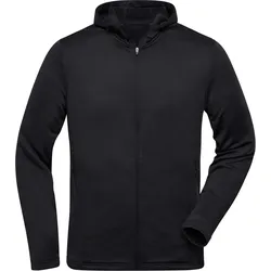 James & Nicholson Herren Sport Hoody mit Zip Sweatjacke JN532 black L