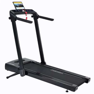 Christopeit Walking-Pad 2 in 1, mit Handlauf & Steigung, mit Fernbedienung & LED-Display, max. 55dB, bis 120kg & 14km/h