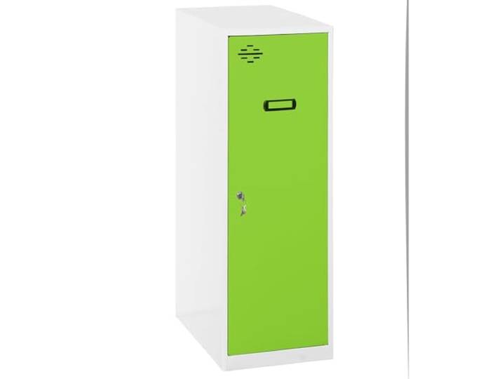 Simon Rack Simonlocker Kommode, klein, 915 x 400 x 500 mm, Amario aus Metall, inkl. Schlüssel, Weiß/Grün