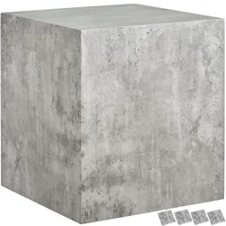tectake Couchtisch Lasley, Belastbarkeit 45 kg - 45 x 45 x 50 cm Beton Optik