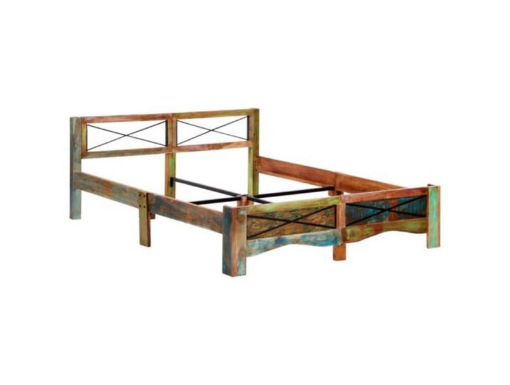Luxe&Mode Structure de lit bois de récupération massif 160x200 cm 2 ans garantie LV3219