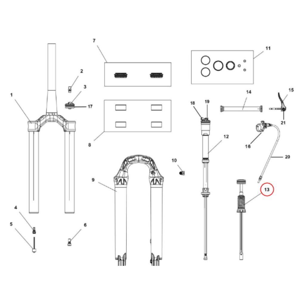 Formula Lufteinheit Kit, 27.5", Boost, Federweg 170-180mm, Selva S (SB40205-00)