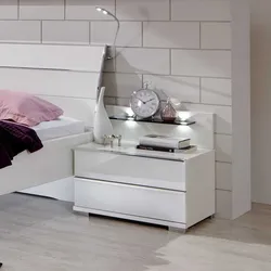 Nachtkommode in Weiß LED Beleuchtung