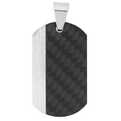 Dog Tag Anhänger AKZENT "Antonio, langlebig", schwarz, Schmuckanhänger, Herren, Edelstahl