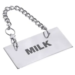 Contacto,Schild für Kannen MILK