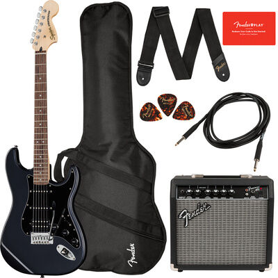 Squier Aff. Strat HSS PACK CFM Charcoal Frost Metallic