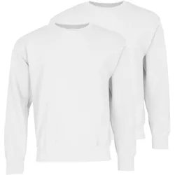 Doppelpack Fruit of the Loom Classic Set-In Sweat, weiß, 2XL