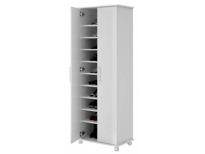 Armoire à Chaussures 20 Paires Lingère Blanche 10 Niches - L 60 x l 38 x H 172.6 cm