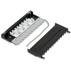 Trendnet 8-Port Geschirmtes Patchpanel für Wandmontage, Server Zubehör, Schwarz