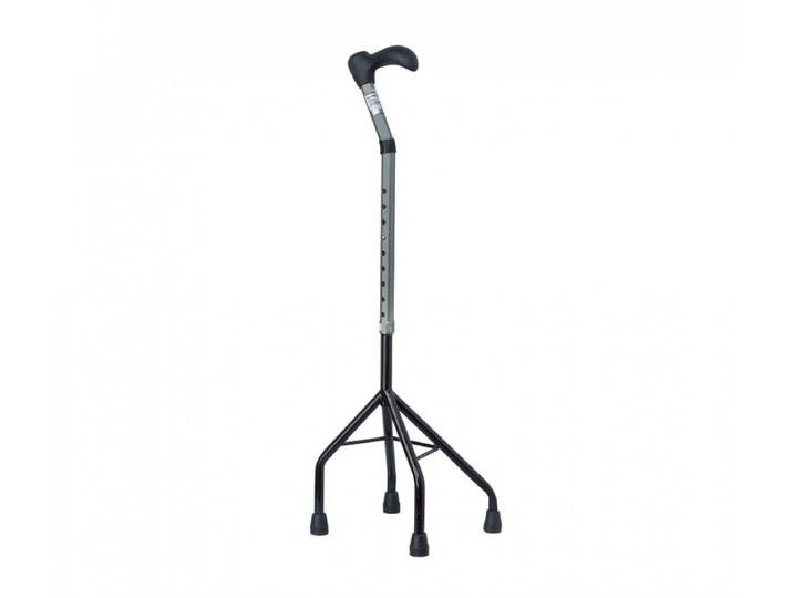 Able2 - Wandelstok vierpoot - verstelbaar 75-93 cm - Grijs
