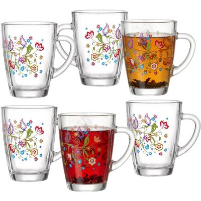 Teeglas RITZENHOFF & BREKER "Shanti", transparent (bunt), B:11cm H:11,5cm Ø:9cm, Glas, Trinkgefäße, Teeglas, hitzebeständig, je 380 ml