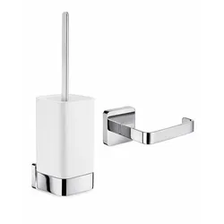 BADfabrik24 Smedbo ICE WC-Set OK433P + OK3411 – WC-Bürste & Toilettenpapierhalte...