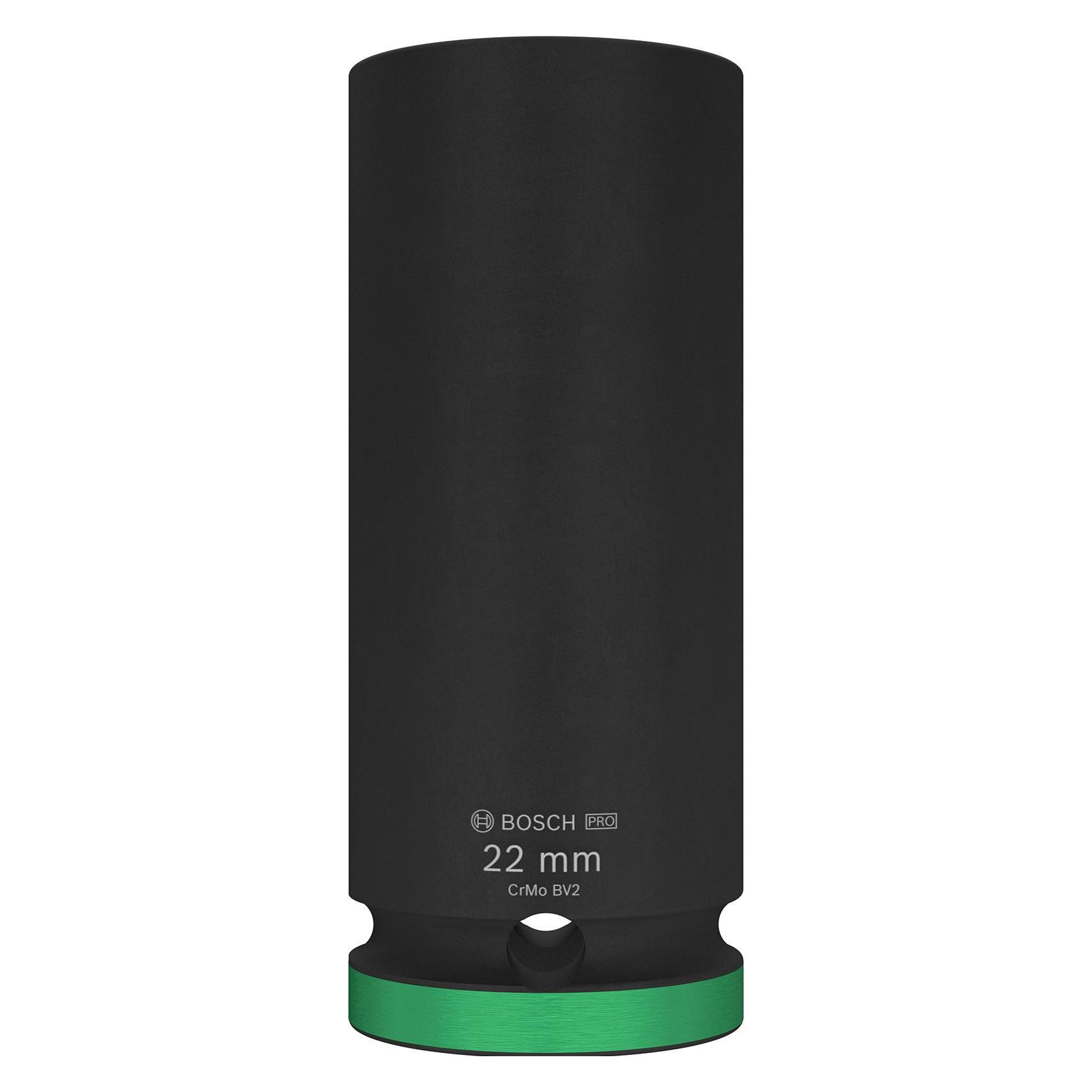 Bosch Professional Zubehör PRO Impact Steckschlüsseleinsatz, 1/2", 22 mm, tief (22 mm) (2608003053)