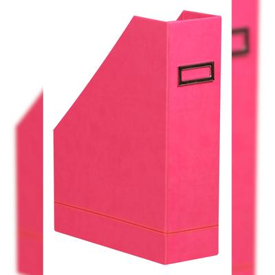 Rhodiarama Stehsammler aus Kunstleder, 10x25x31cm - Himbeer 318932C