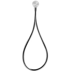 Gessi HI-FI, Wandanschlussbogen-Set 1/2 mit Brauseschlauch in Farbe nach Wahl 1,50 m und Antikalk-Handbrause, 63099299, Farbe: Schwarz XL
