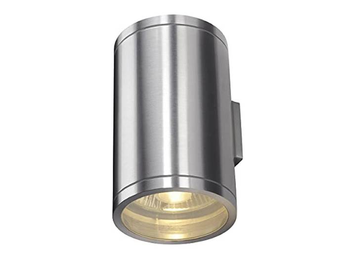 SLV ROX UP/DOWN Wandaufbauleuchte, Außenbeleuchtung von Hauseingang, Wänden, Terrassen, Fassaden, Treppen, Wandlampe, LED Wandleuchte, Aussenleuchte, Gartenlampe 2xGU10, IP44, aluminium