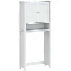 vidaXL Waschmaschinenschrank BERG Weiß 76x27x164,5 cm Massivholz