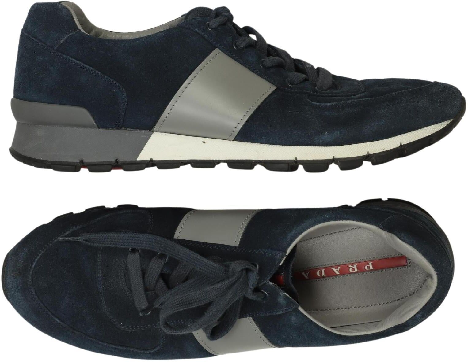 Prada Herren Sneaker, Marineblau, Gr. EU 42, Leder - Second Hand