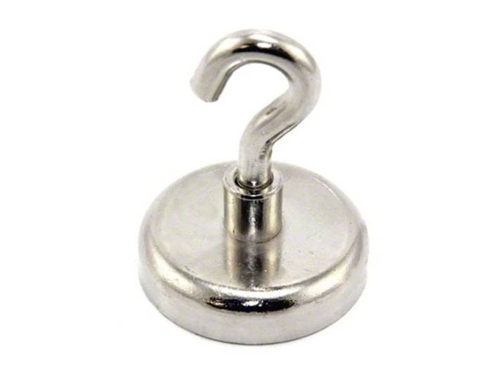 Neodym - Klemmmagnet Mit M8 - Haken zum Aufhängen, Halten Oder Anzeigen von Gegenständen - 48mm Durchmesser - 95kg Zug - Pack von 10