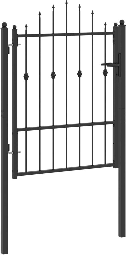 vidaXL 180 cm W Gate Fencing Black 180cm W X 104cm D