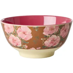 RICE Melamin Schale Floral Fiesta Rose Medium, Ø 15 cm, H 7,5 cm, 700 ml