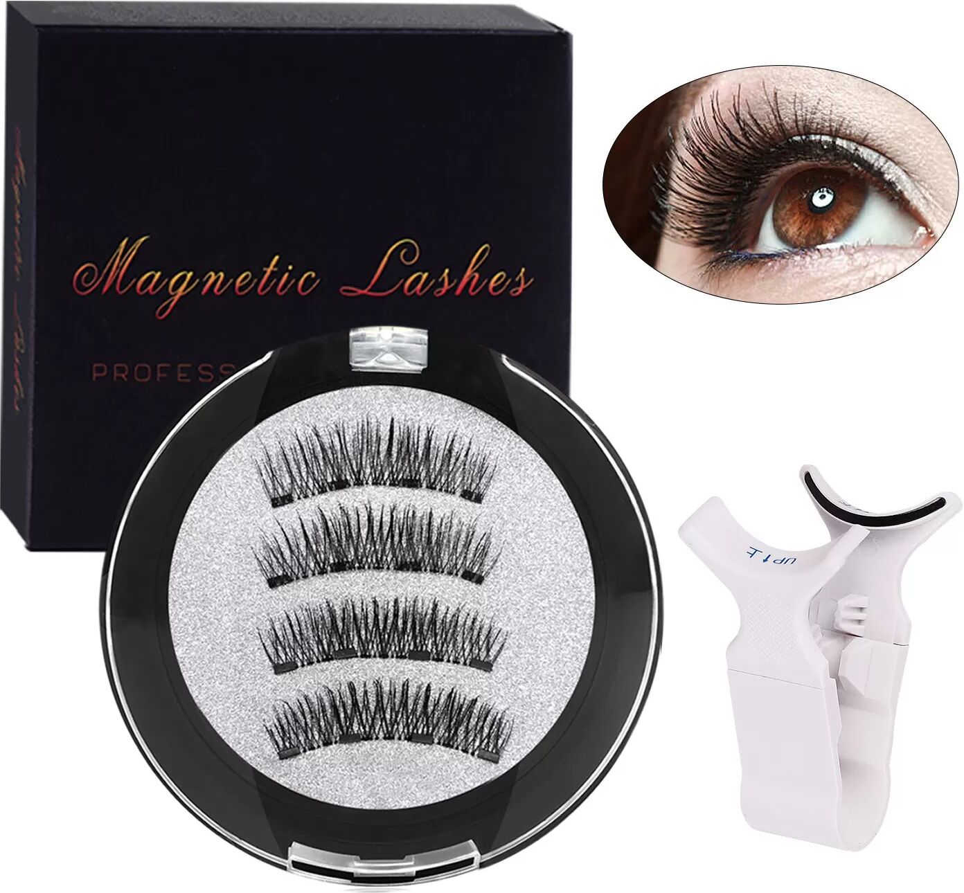 INF Magnetische Wimpern mit Applikator Modell 3