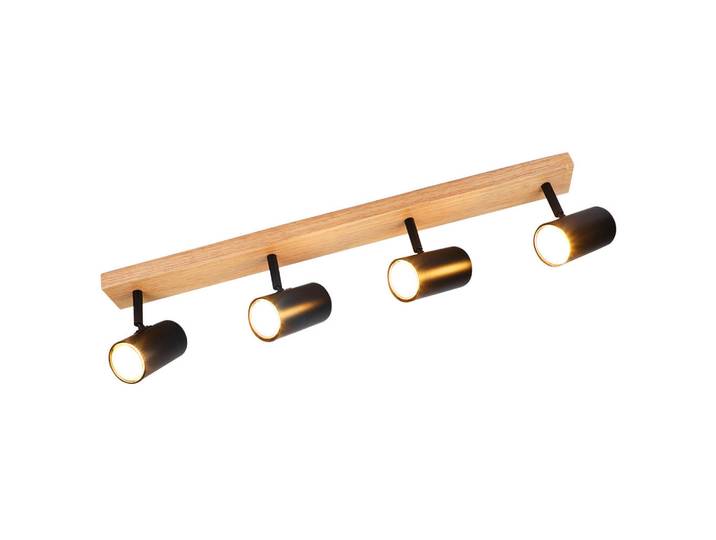 Nettlife Wandleuchte Martz, Schwarz, Metall, Gu10, 49.5x14.3x10.5 cm, Lampen & Leuchten, Innenbeleuchtung, Wandleuchten
