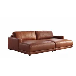 BIG SOFA MARLIN Braun Lederfaserstoff