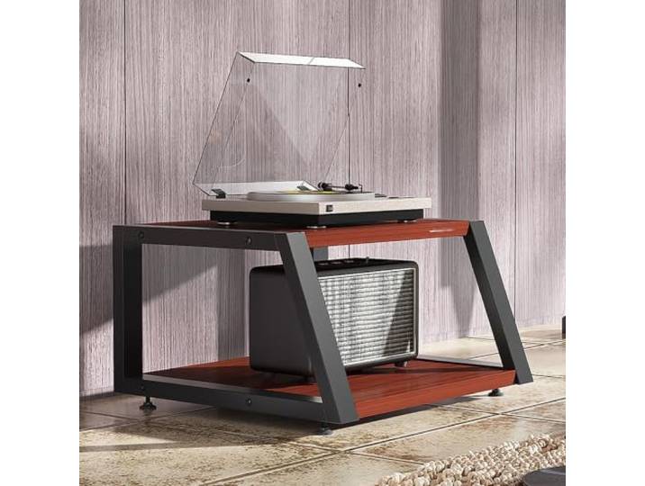 2/3/4 Ebenen AV-Schrank, Verstärkerrack, Audio-Ständer aus Stahl und Holz Offene Ablage, Audio-Geräterack, Stereo-Komponenten, CD-Player, AV-Geräte, Heimkino, Wohnzimmer