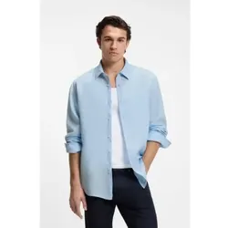 BOSS für Herren. 50567579 Relegant 6 blaues Hemd (XL), Lässig, Baumwolle, Klassisch, Langarm