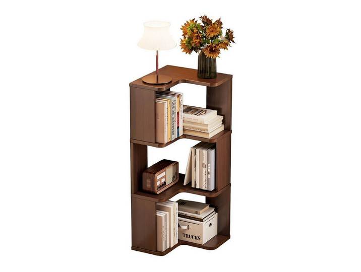 LuxusKollektion Eckregal Eckregal 3 Fach Holz Schwarznuss, 1-tlg.