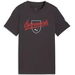 ÖFB Kinderfußballshirt Ftbl Culture Tee, Freizeitshirt für Kinder mit Baumwollmix und Team Branding, schwarz - grau / 176
