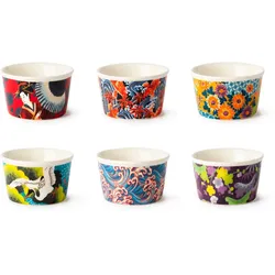 Excelsa Set Von 6 Schalen Kimono Porzellan 9X5X9 Cm Bunt