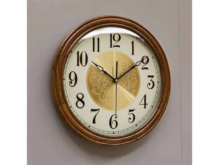 Grande horloge murale en bois massif pour salon, montre esthétique, silencieuse, moderne, créative, décoration de la maison, accessoires d'intérieur