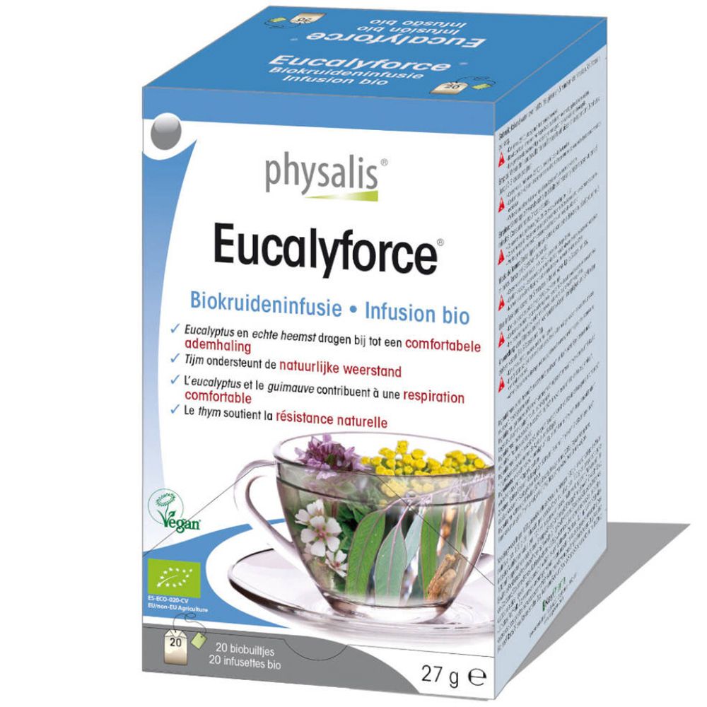 Physalis Eucalyforce Infusie Bio 20x1,5 g Filterbeutel
