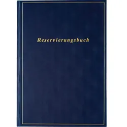 rido/idé Reservierungsbuch A4 1 Tag/2 Seiten, Kunststoff-Einband Balacron, dunkelblau