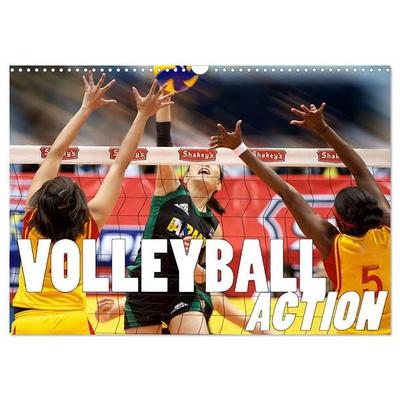 Volleyball Action (Wandkalender 2026 DIN A3 quer), CALVENDO Monatskalender