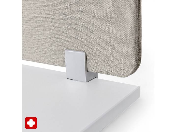 Akustik Tischblende Tradingzone Proline 180x40 cm, Grau, Neu