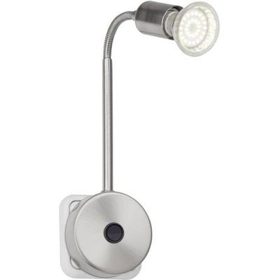 Brilliant Loona LED-Steckdosenlampe LED GU10 3W Edelstahl