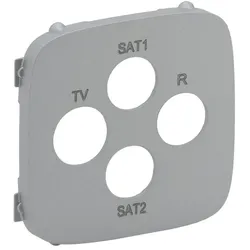 Legrand 754817 TV-R-SAT-SAT-Abdeckung für das Schalterprogramm VALENA ALLURE, Farbe: Aluminium