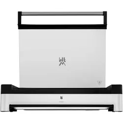 WMF Lono gerippt Tischgrill (415430011), Tischgrill, Silber, Schwarz
