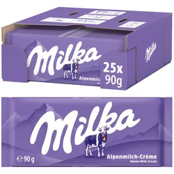 Milka Alpenmilch Tafel 25 x 90 g (2,25 kg)