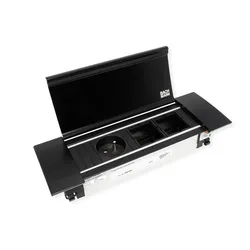 Bachmann, Zubehör Schalterprogramm, Power Frame Cover 3-fach schwarz lackiert