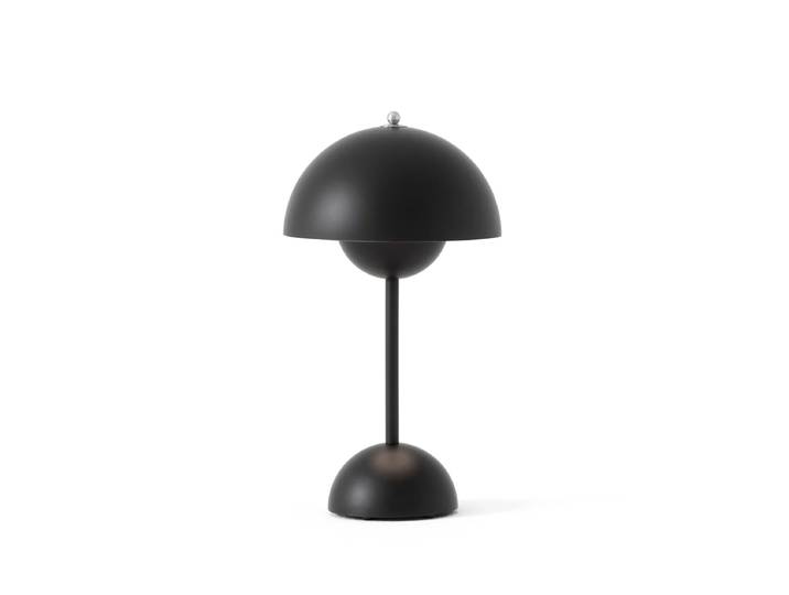 &Tradition - Flowerpot Akku Tischleuchte VP9 mit magnetischem Ladekabel, matt, schwarz