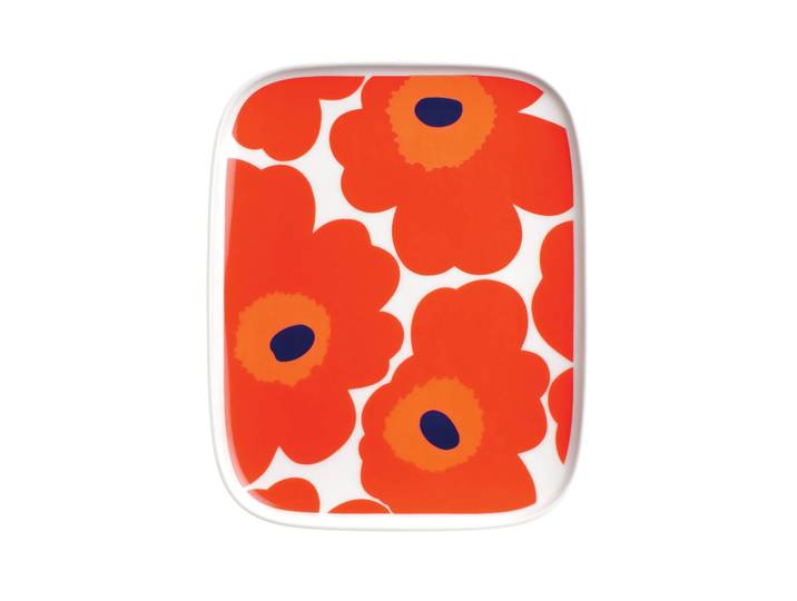 Marimekko Soucoupe Unikko 15x12 cm rouge-blanc