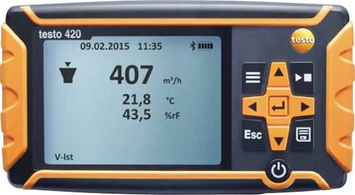 Testo 0560 0420 420 - Differenzdruckmessgerät für 0...120 Pa Differenz-Druckmessgerät Druck -120, 0.1, 700 - 120, 14, 110 Pa, m/s