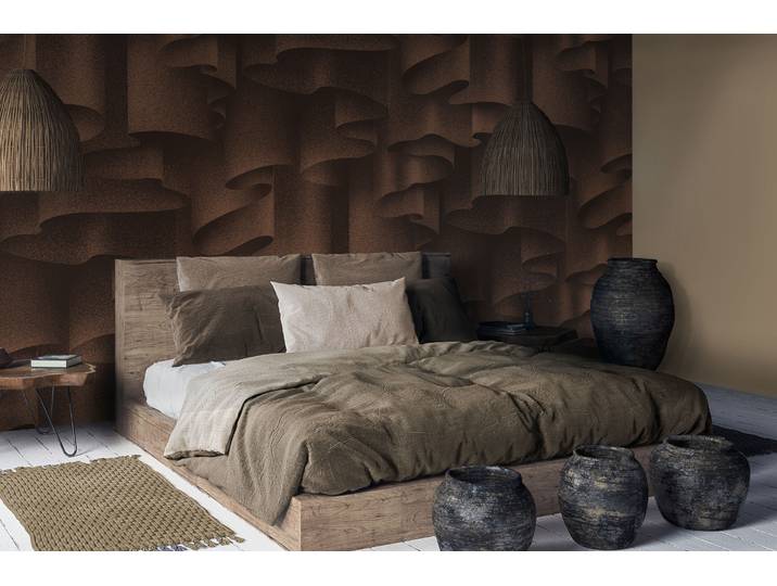 Fototapete FASHION FOR WALLS Drape , braun (bronze), B:4m L:2,7m, Vlies, Tapeten, Fototapete, Phthalate frei